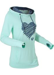 Felpa  stampata con cuore, bpc bonprix collection