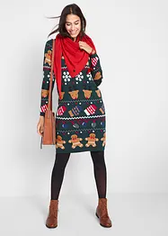 Abito in maglia natalizio con biscotti, bonprix
