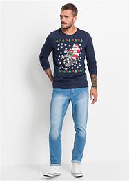 Maglia natalizia a maniche lunghe slim fit, RAINBOW