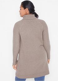 Maglione lungo a collo alto, bpc bonprix collection