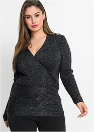 Maglione a costine con lurex, bonprix