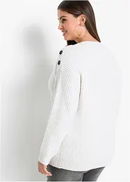 Maglione oversize con bottoni, bonprix