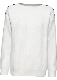 Maglione oversize con bottoni, bonprix