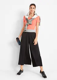 Pantaloni culotte in maglina al polpaccio, bonprix