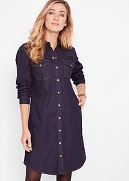Abito di jeans elasticizzato a maniche lunghe, John Baner JEANSWEAR