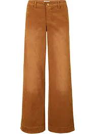 Pantaloni di velluto a coste elasticizzato, wide leg, bonprix