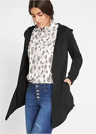 Felpa lunga aperta in misto cotone, bonprix