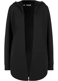 Felpa lunga aperta in misto cotone, bonprix