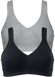 Reggiseno senza ferretto  con cotone biologico (pacco da 2), bonprix