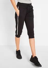 Pantaloni capri sportivi in cotone, bonprix