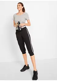 Pantaloni capri sportivi in cotone, bonprix