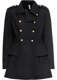 Cappotto corto stile militare in misto lana, petite, bonprix