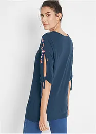 Maglia in cotone a mezze maniche con cut-out, bonprix