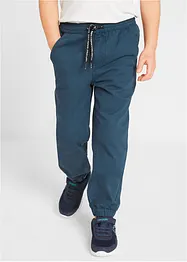 Pantaloni con elastico in vita in puro cotone, regular fit (pacco da 3), bonprix