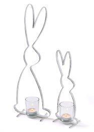 Portalumini a forma di coniglio (set 2 pezzi), bpc living bonprix collection