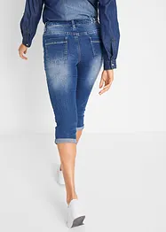 Jeans cropped straight, a vita media, bonprix