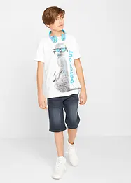 Bermuda di jeans elasticizzati regular fit, bonprix