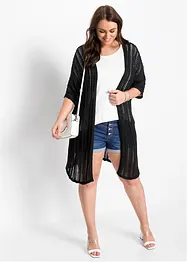 Cardigan lungo traforato, bonprix