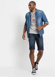 Bermuda di jeans elasticizzati, slim fit, bonprix