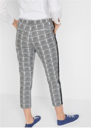 Pantaloni cropped in twill a quadri con cinta comoda, bpc bonprix collection