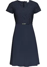 Miniabito con pizzo e cintura, bonprix