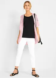 Cardigan lungo con motivo traforato, bonprix