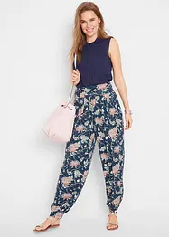 Pantaloni alla turca in jersey di misto viscosa, loose fit, bonprix
