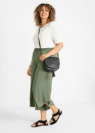 Pantaloni culotte al polpaccio con cinta comoda, bonprix