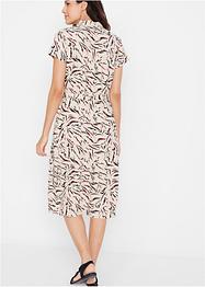 Abito fantasia in misto lino, bpc bonprix collection