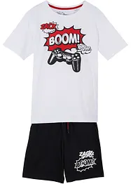 T-shirt e pantaloncini in jersey di puro cotone (set 2 pezzi), bonprix