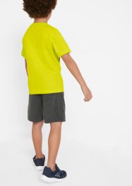 T-shirt con paillettes reversibili e pantaloni corti (set 2 pezzit), bpc bonprix collection