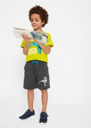 T-shirt con paillettes reversibili e pantaloni corti (set 2 pezzit), bpc bonprix collection