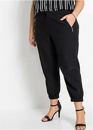 Pantaloni cropped in misto lino, bonprix