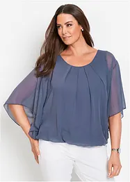 Blusa in chiffon con canotta, bonprix