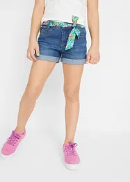 Shorts di jeans con cintura, vita media, bonprix
