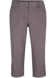 Pantaloni capri elasticizzati con cinta confortevole e bottoni., bpc bonprix collection