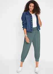 Pantaloni alla turca cropped con cinta comoda, bonprix