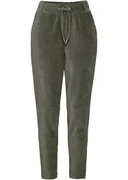 Pantaloni effetto velluto con elastico in vita, bonprix