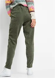 Pantaloni effetto velluto con elastico in vita, bonprix