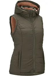 Gilet trapuntato tecnico con fodera effetto peluche, bonprix