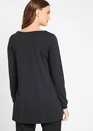 Maglia lunga svasata in cotone, bonprix