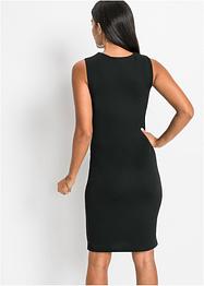 Abito Da Sera Faviana S7568 - Tulle Nero/Argento Con Perline, Scollo Tondo, Lungo - Taglia 8