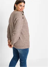 Maglione oversize con bottoni, bonprix