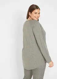 Maglia lunga oversize con scollo rotondo, bonprix