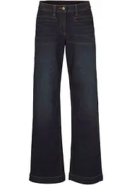 Jeans wide leg con bordo vita confortevole, vita media, bonprix