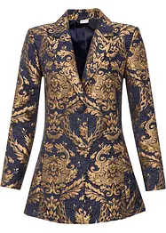 Blazer corto in fantasia jacquard dorata, petite, bonprix
