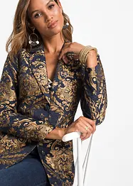 Cappotto corto in fantasia jacquard dorata, bonprix