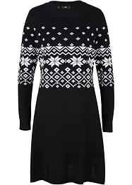 Abito in maglia con motivo norvegese, bonprix