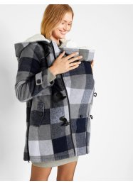Giacca prémaman in lana con pellicciotto sintetico e porta-bimbo, bpc bonprix collection