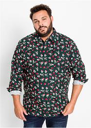 Camicia a maniche lunghe natalizia slim fit, RAINBOW